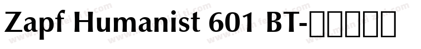 Zapf Humanist 601 BT字体转换